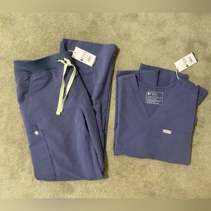 NWT Figs Space Grey Scrubs Set